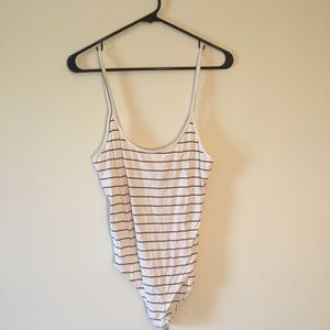 F21 PLUS Striped Bodysuit